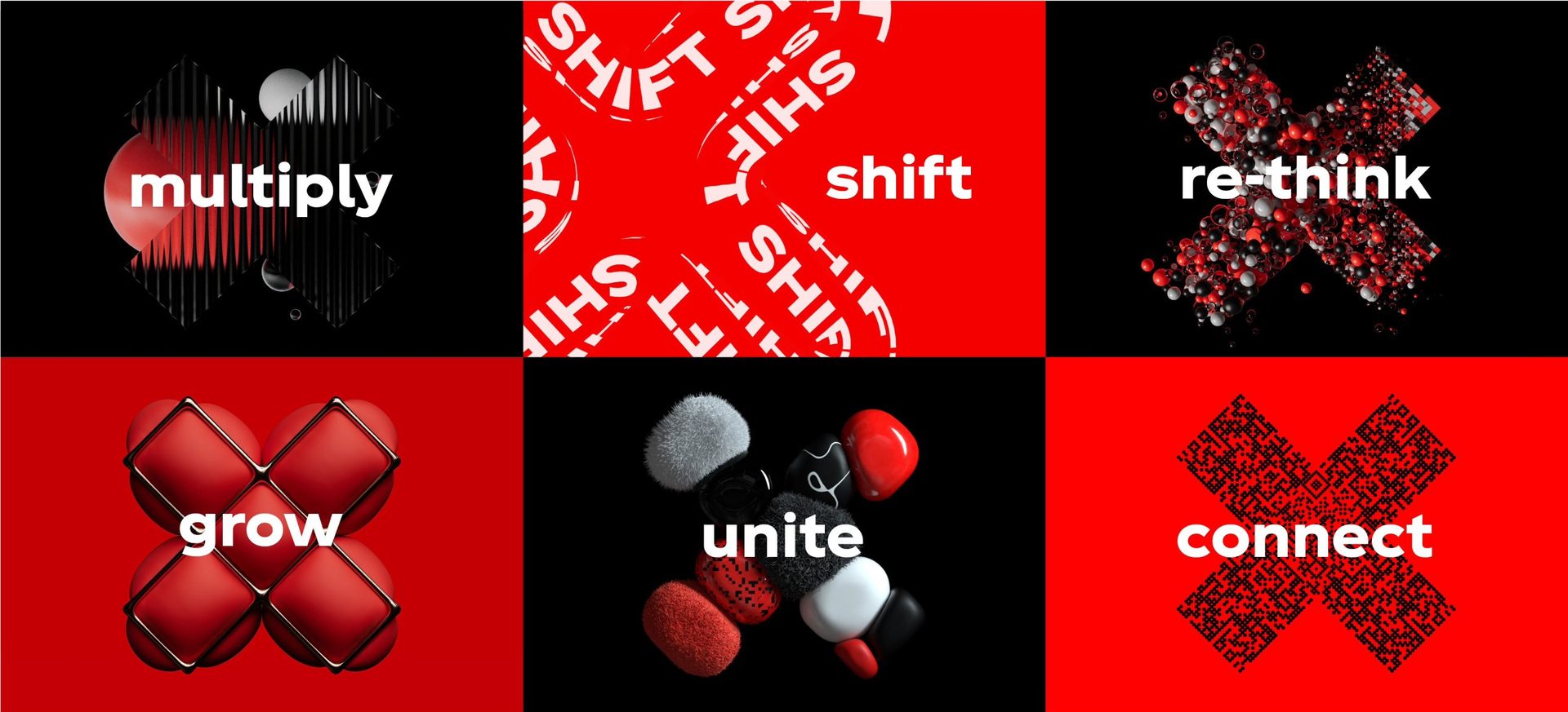Open X behaviours: multiply, shift, re-think, grow, unite, connect