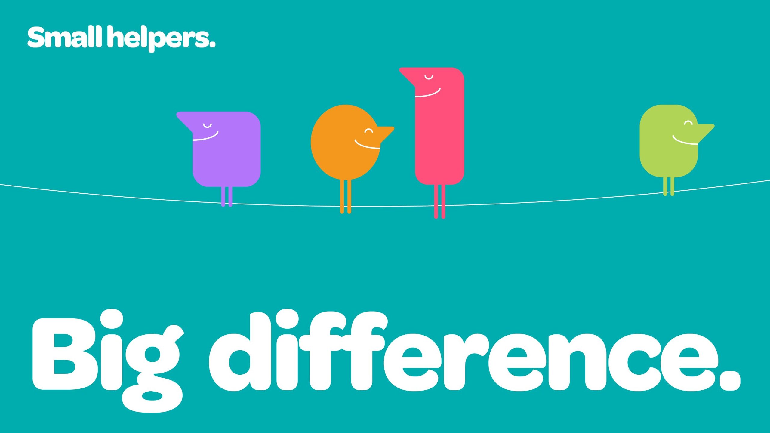 Small helpers. Big difference. Four Texthelper characters on a wire