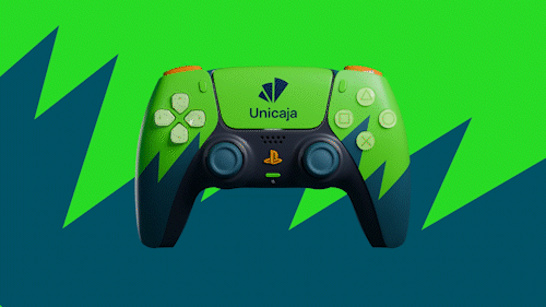 Animated Unicaja PlayStation controller
