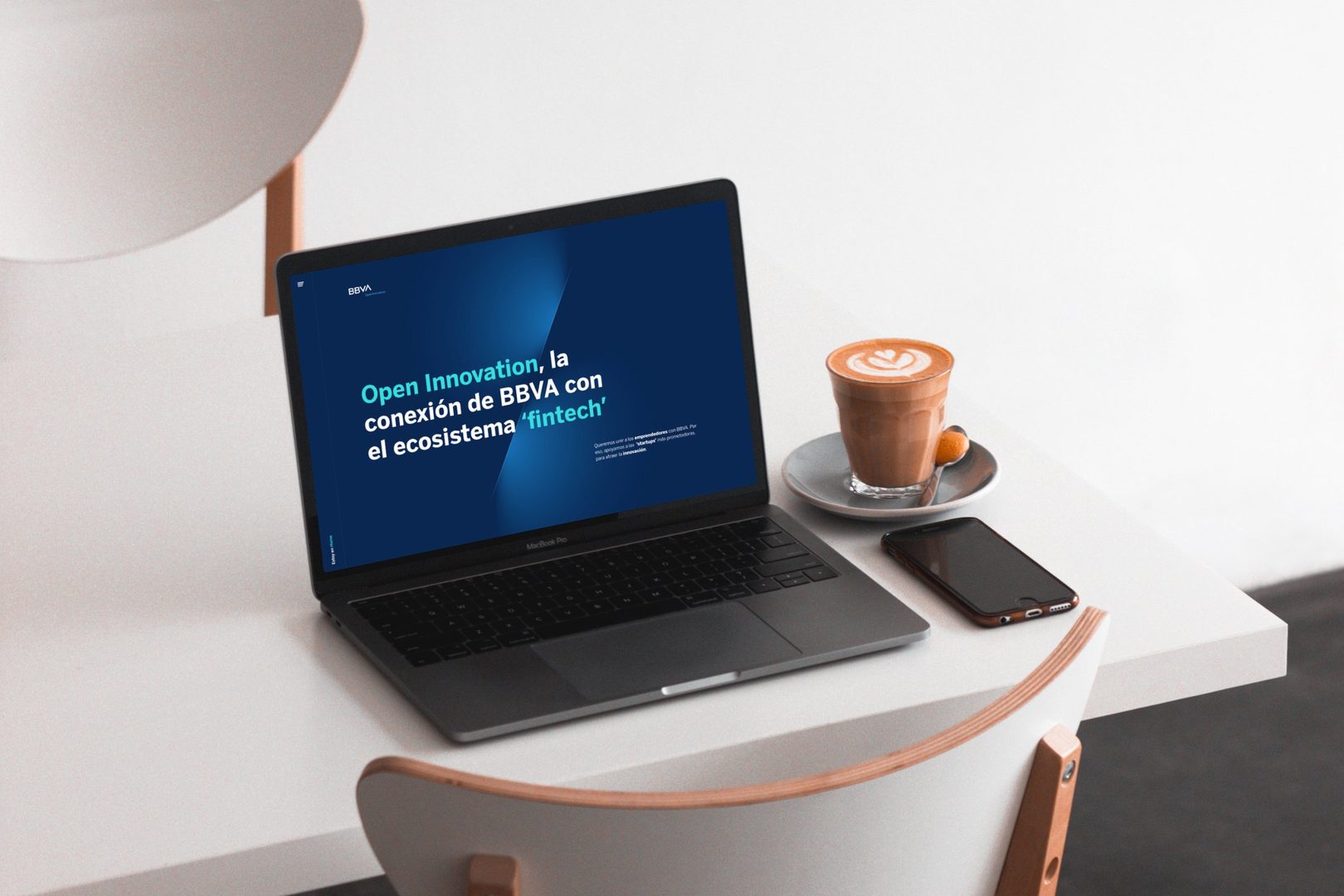 Open Innovation site on a laptop
