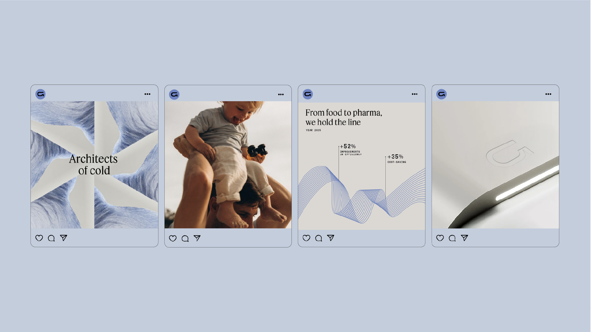 Glacialis social posts: From food to pharma, we hold the line